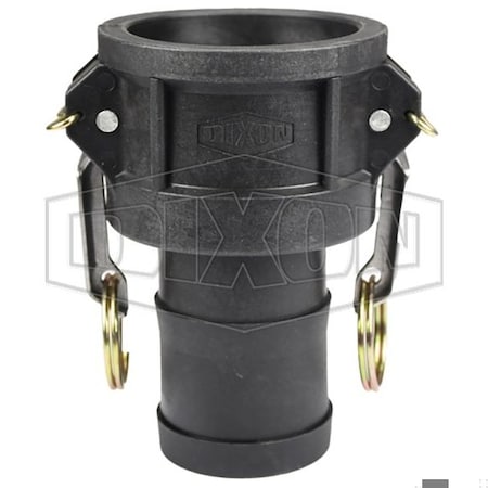 Dixon Type-C Cam and Groove Coupler, 2 in Nominal, Female Coupler x Hose Shank End Style, Polypropylene PPC200